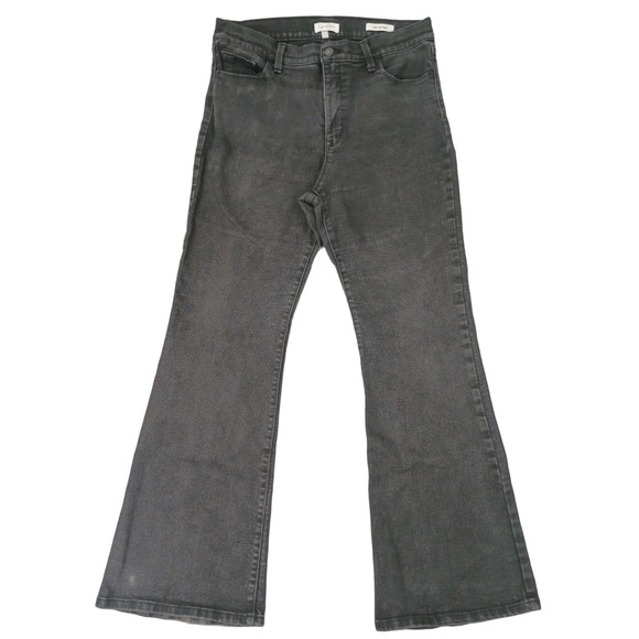 Jessica Simpson Denim - Jessica Simpson Jeans Womens Size 12 Black Denim High Rise Fitted Flare Jean